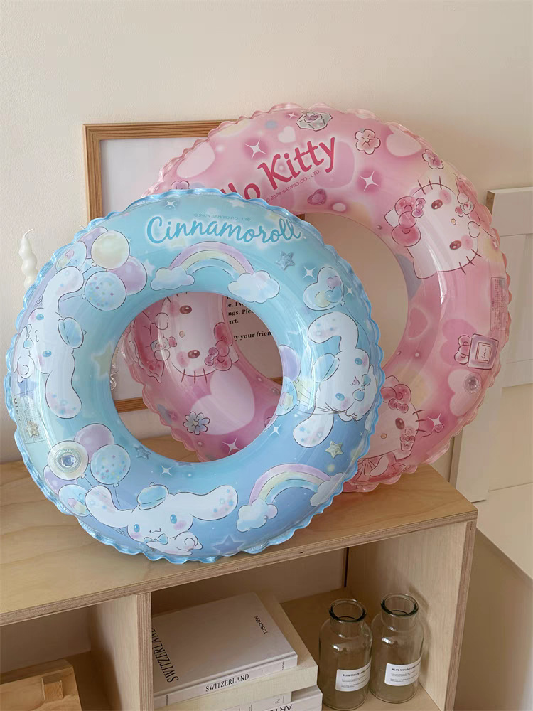 三丽鸥卡通游泳圈加厚充气救生圈腋下圈库洛米凯蒂猫美乐蒂厂家直供运动户外游泳用品详情3
