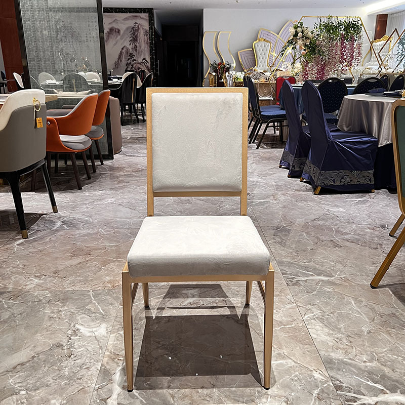 星辰工厂批发酒店餐厅铝合金宴会椅婚庆礼堂贵宾会议软包靠背椅子详情8