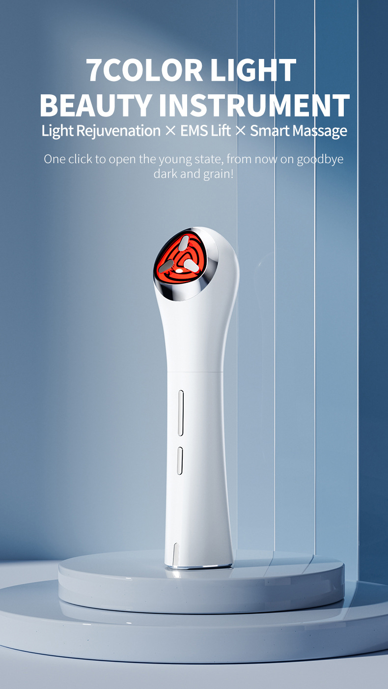 7-color Photon skin Rejuvenation Beauty Device, Handheld Facial Introduction Device, ems Microcurrent Facial Lifting, firming and Massage Device pic 1