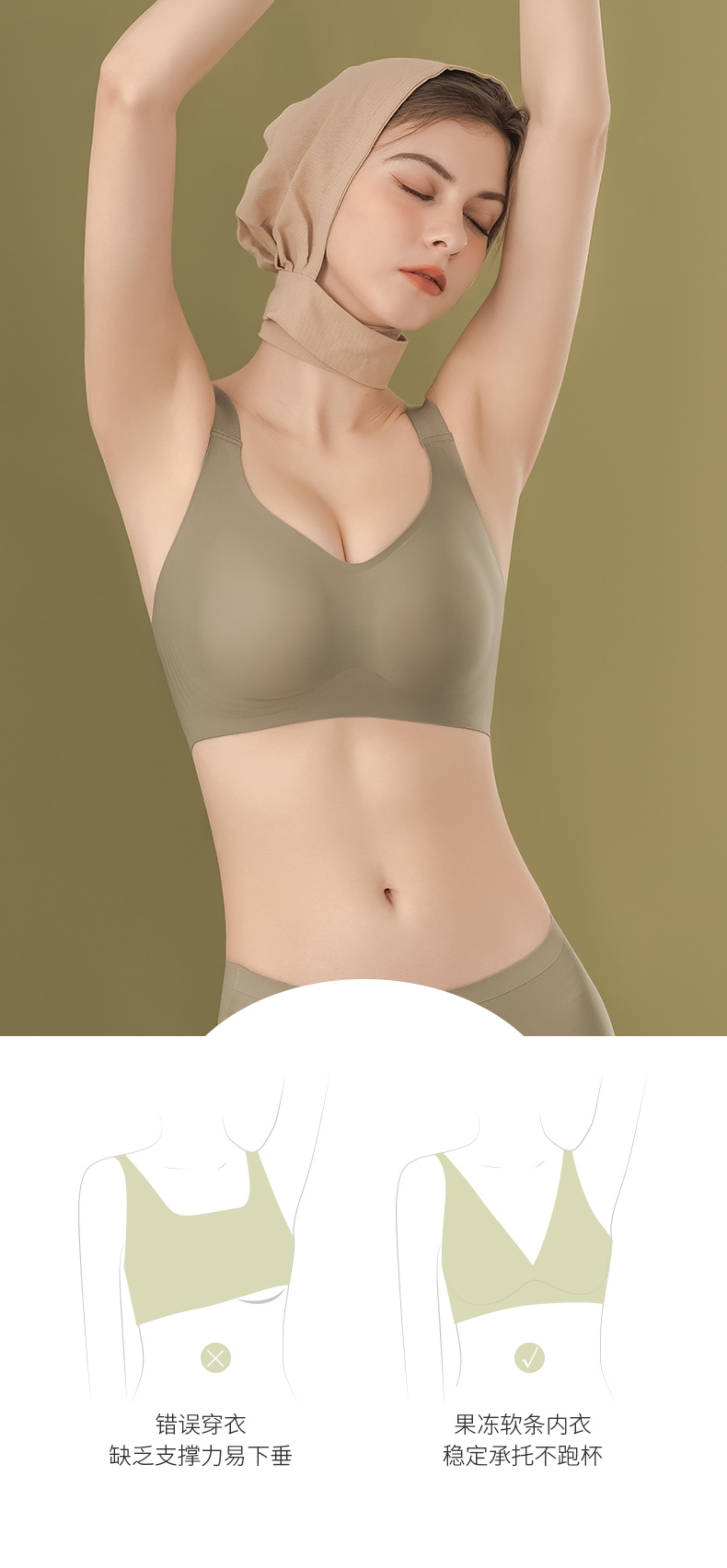 无痕防下垂聚拢调整型收副乳大码大胸显小胸运动内衣女薄款文北秦详情7
