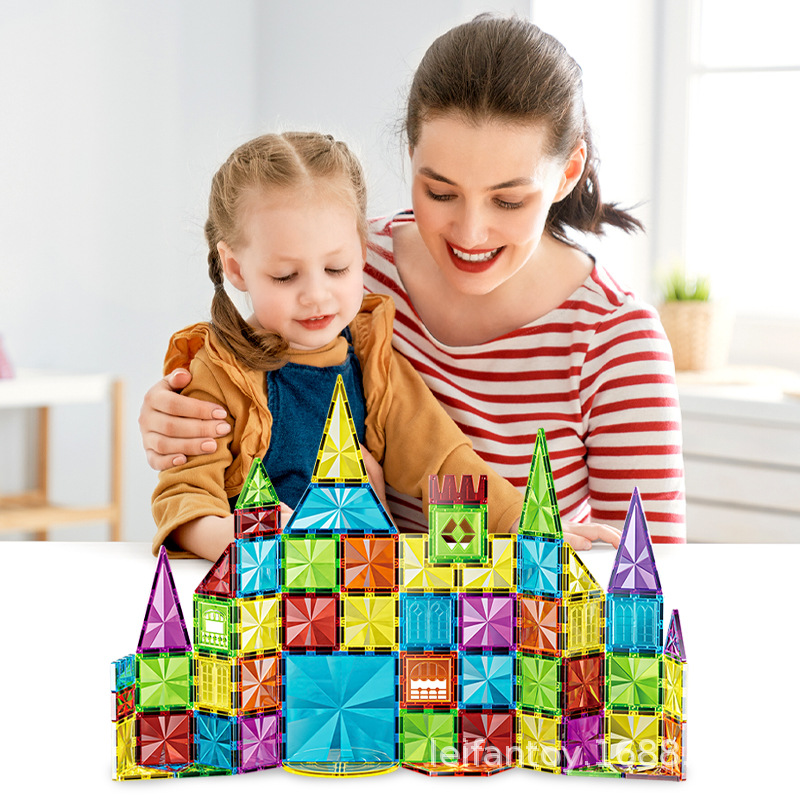 跨境磁性儿童玩具幼儿磁性积木搭建玩具学习感官玩具套装详情4