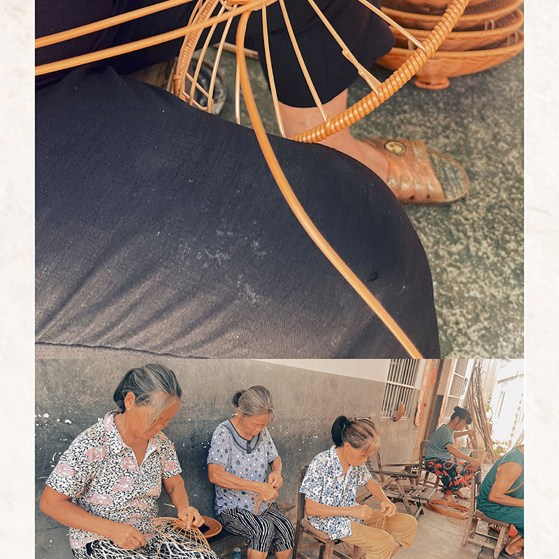 仿藤花形手工编织篮多功能收纳篮客厅水果蔬菜篮工艺品礼品民间藤编详情17