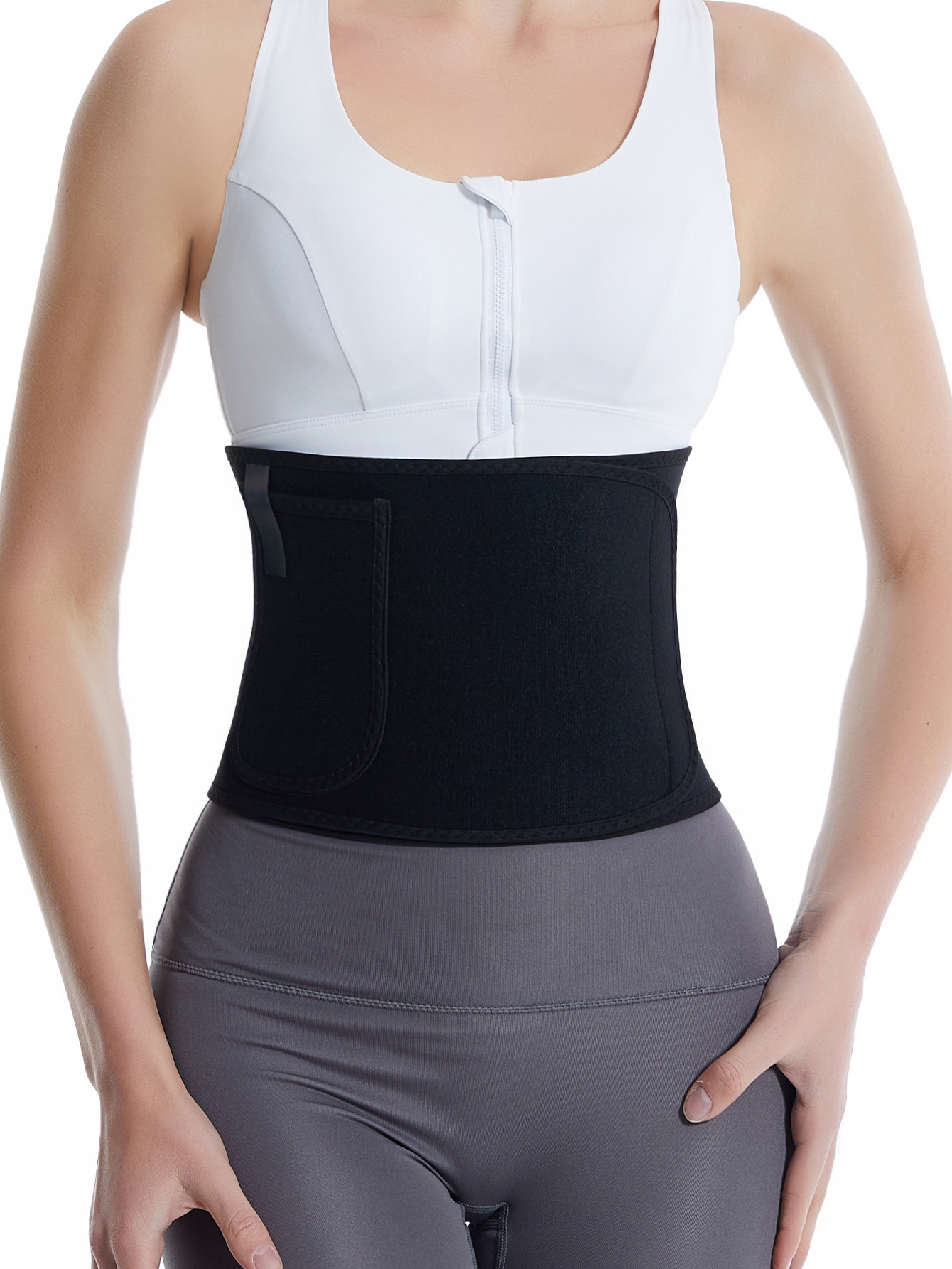 X Cross-border best-selling abdominal tightening belt, sauna sweat-absorbing belt, body-shaping belt, mobile phone bag, silver ion waist seal belt pic 11