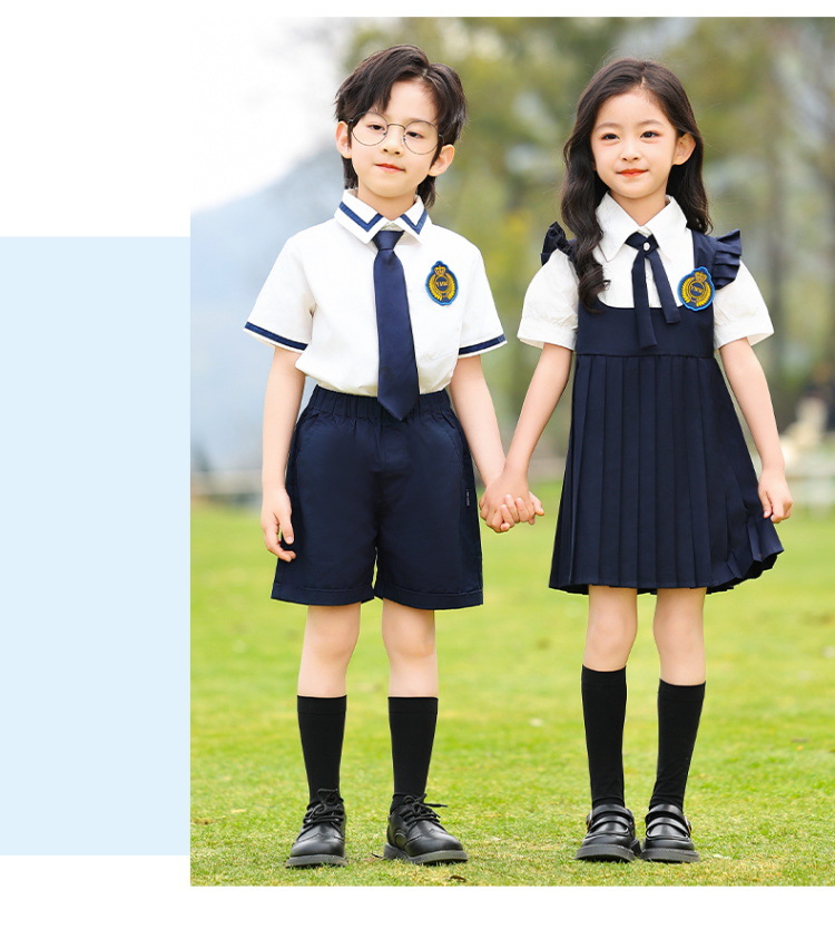 小学生夏季班服英伦衬衫套装幼儿园园服儿童校服毕业照合唱演出服详情17