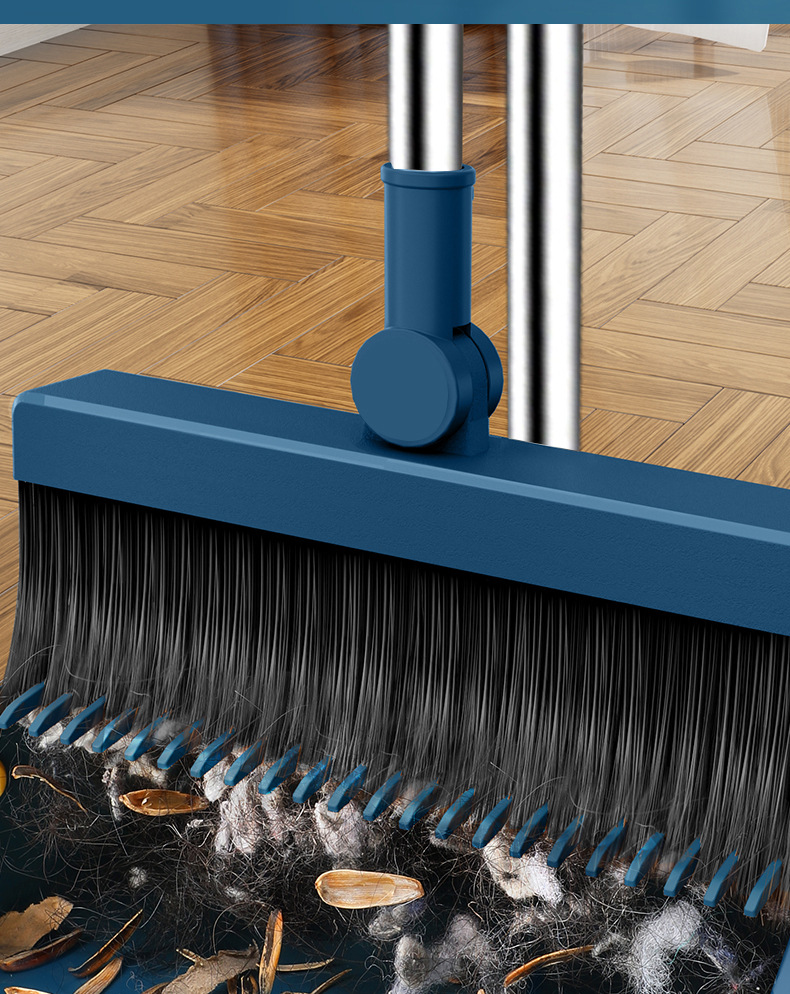 Enlarged and thickened broom and dustpan set combination, soft bristle household magic broom, sweeping broom, bathroom, hair sweeping pic 5