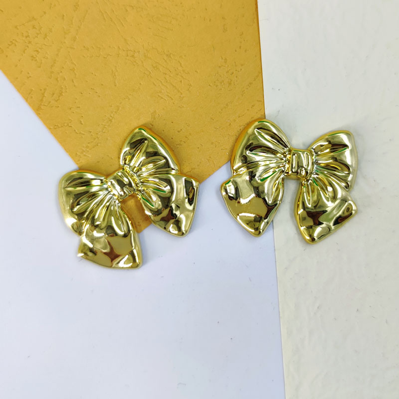Electroplated alloy imitation bow patch acrylic phone case accessory, diy clothing accessories, hair accessory materials pic 10