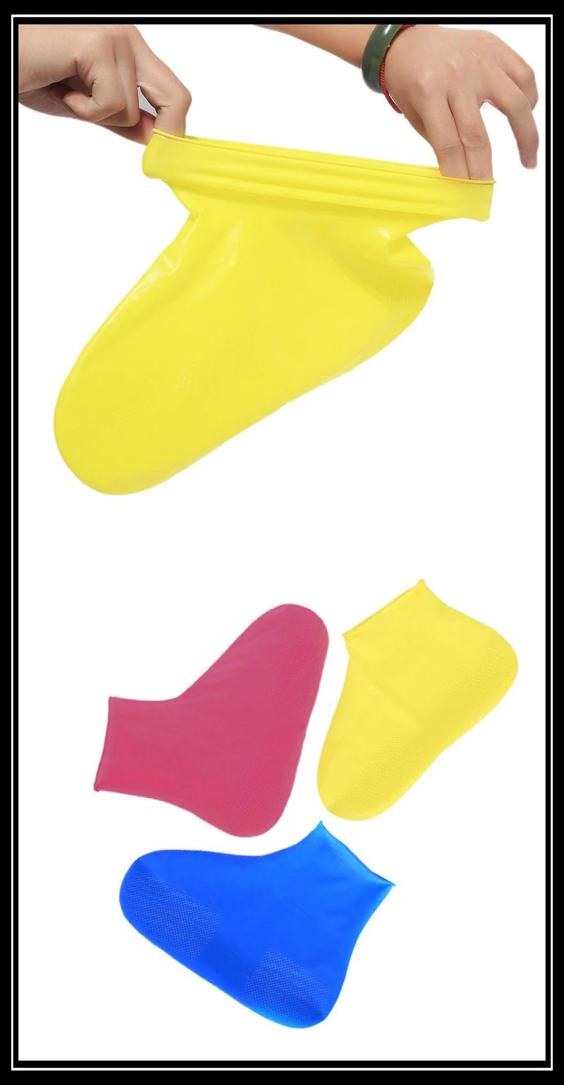 下雨天户外防水乳胶鞋套乳胶防水鞋套硅胶鞋套防泥沙防雨鞋套旅行详情4