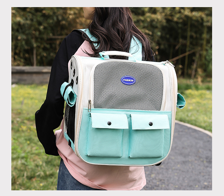 宠物用品猫包外出双肩宠物包大容量透气便携出行宠物猫狗背包详情35