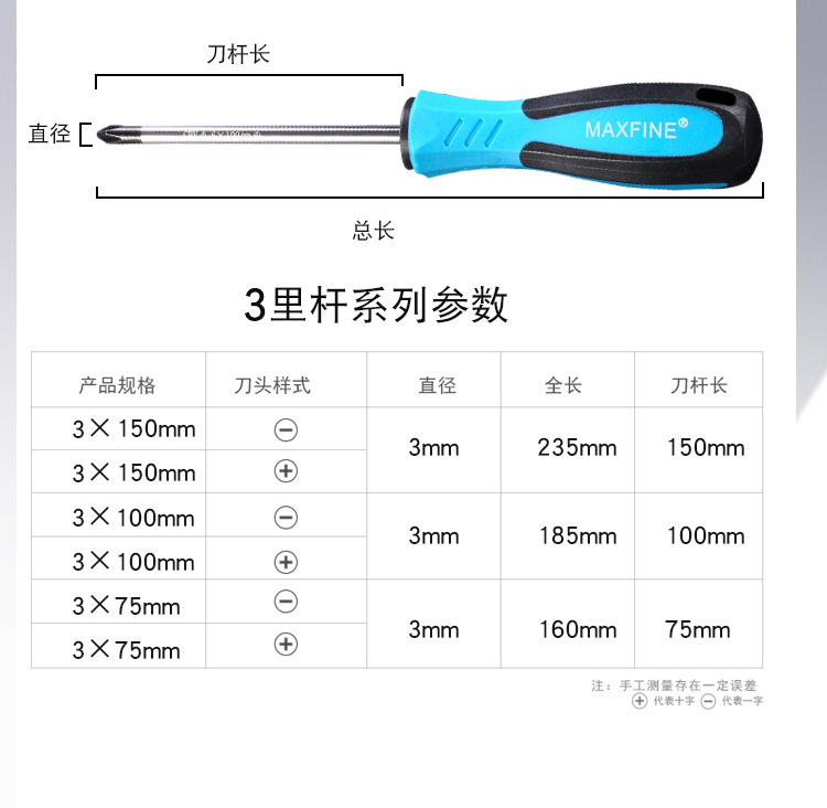 迈钒强磁螺丝刀 一字十字加长起子 铬钒钢工业级螺丝批超硬改锥详情13