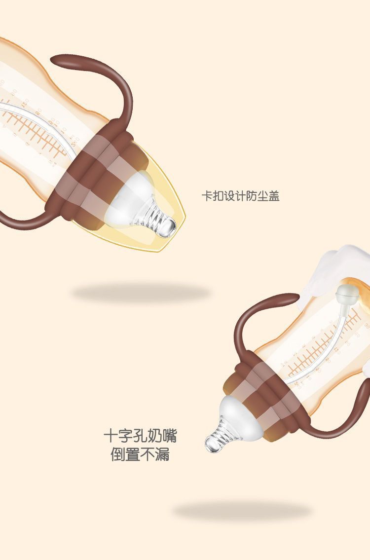 新生婴儿童1防摔塑料2宽口径3大宝宝4岁喝水断奶神器硅胶吸管奶瓶详情7