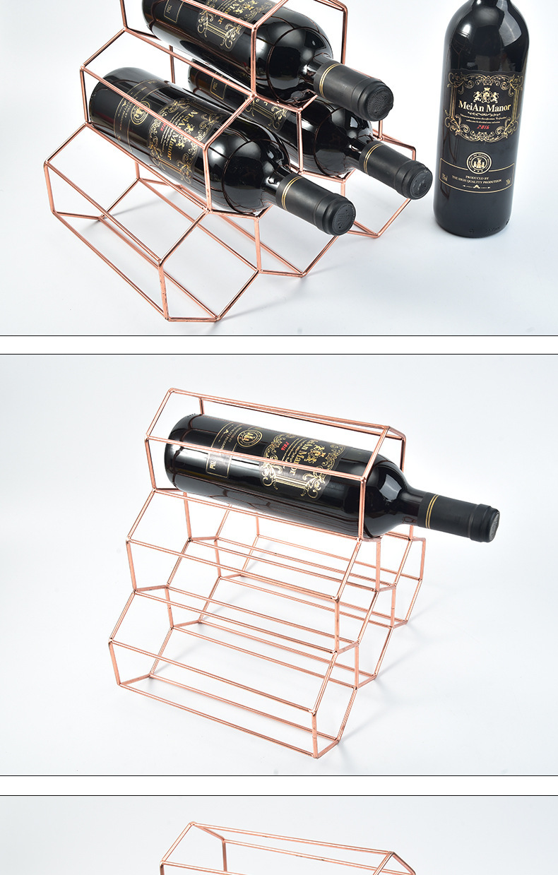 Ironwork wine rack, wine rack, Nordic model room home decoration, wine cabinet, display item, wine bottle storage rack, wine cabinet pic 14