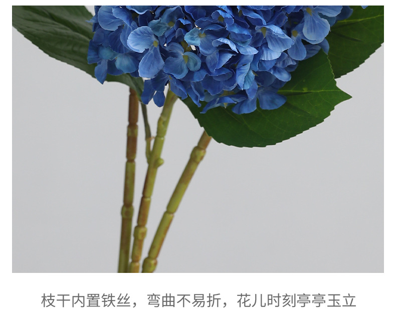 新款单枝爱妃绢布假花绣球仿真花婚庆花墙手捧花摄影花材绣球绢花详情12