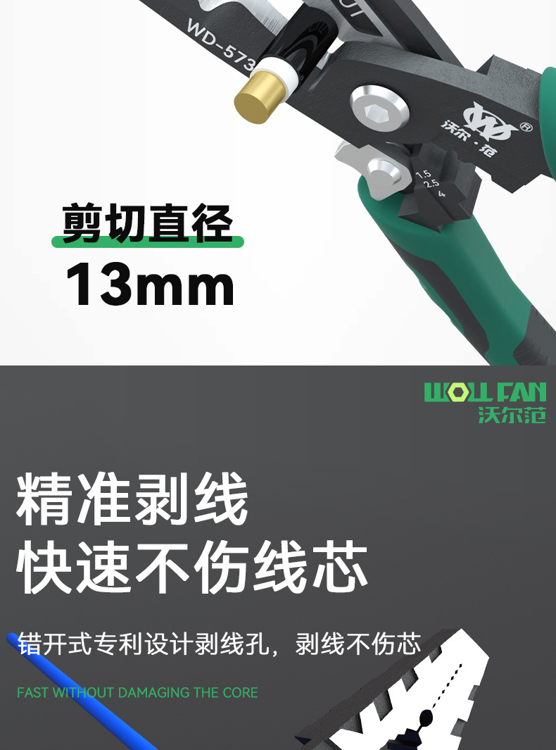 多功能剥线钳老虎钳子十合一电工钢丝钳专用钳类工具剪钳尖嘴钳详情4