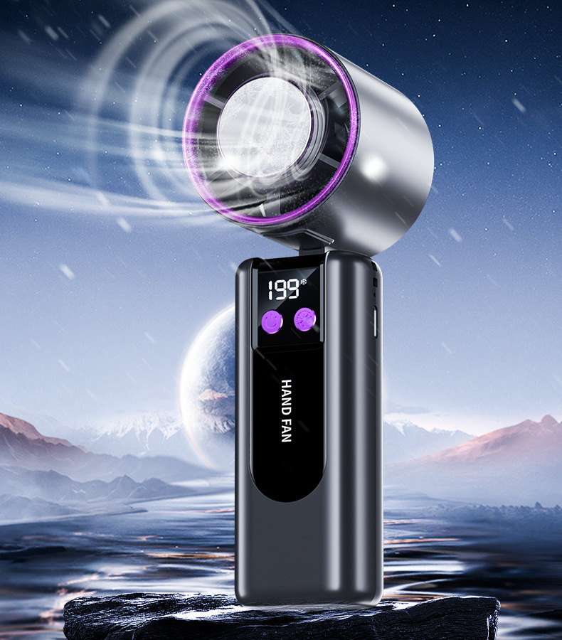 2025 New ice pack high-speed fan, semiconductor cooling handheld fan, portable charging foldable small fan pic 19
