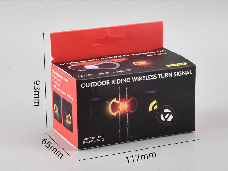 Bicycle turn signal, USB charging, bicycle taillight, LED wireless remote control, turn signal, warning light, cycling equipment pic 15