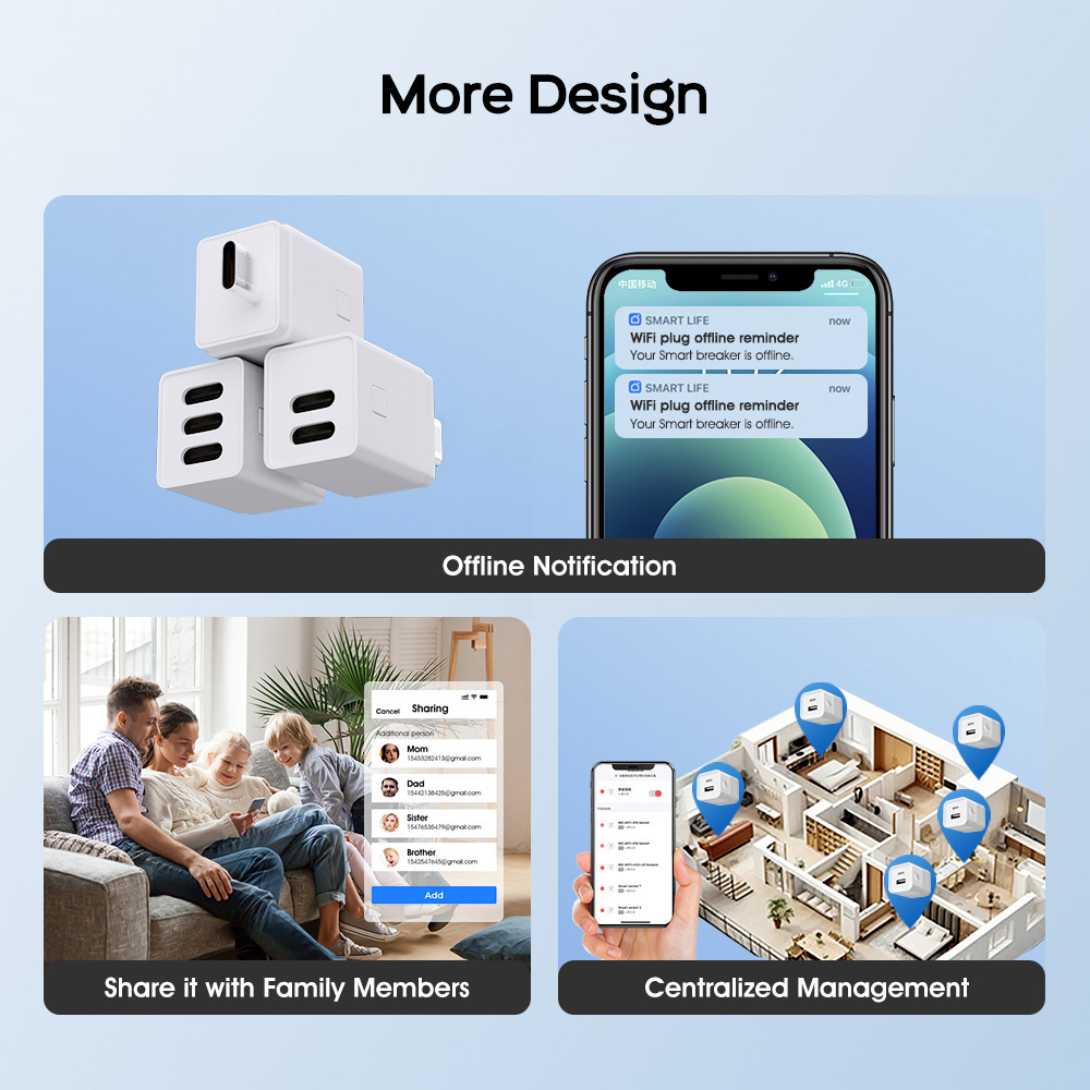 Tuya Smart WIFI Switcher, smart Switcher Tycp-C Smart Switcher, mobile phone switcher supports Al pic 8