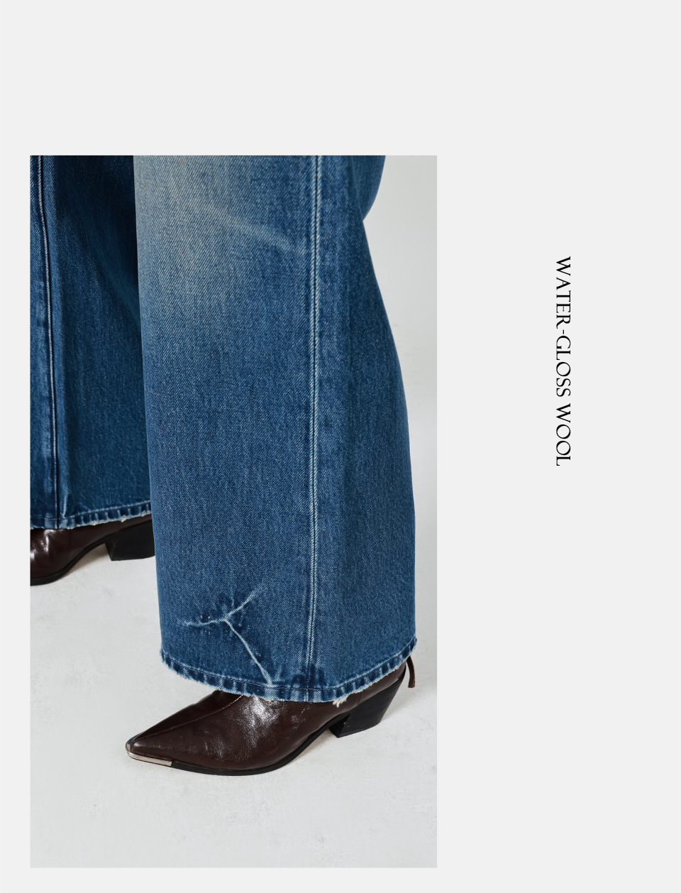 Long-legged big bull/High-waisted jeans for women, loose, slightly flared wide-leg pants, retro feng shui wash, 25 autumn and winter new trend pic 13