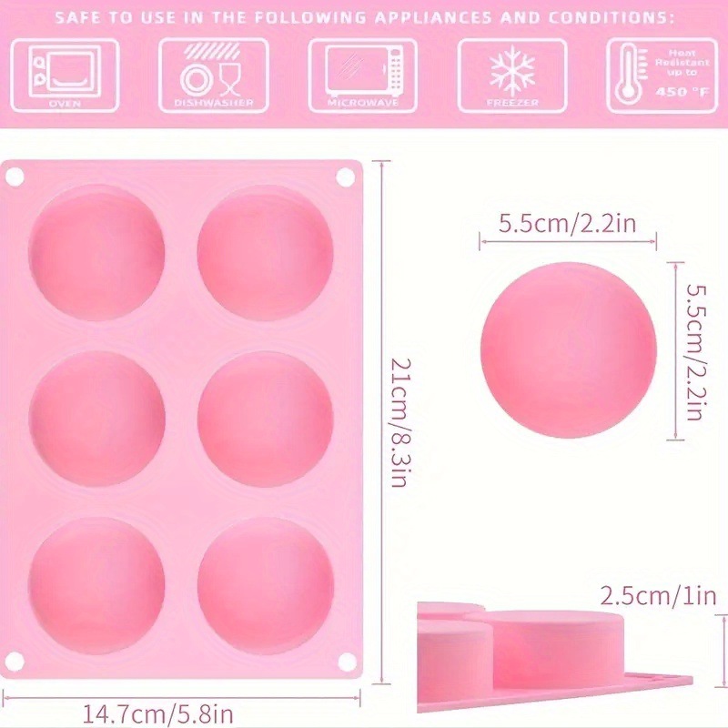 6连小圆柱硅胶蛋糕模 冷制皂模巧克力模 家用手工皂工具 松饼模具详情5