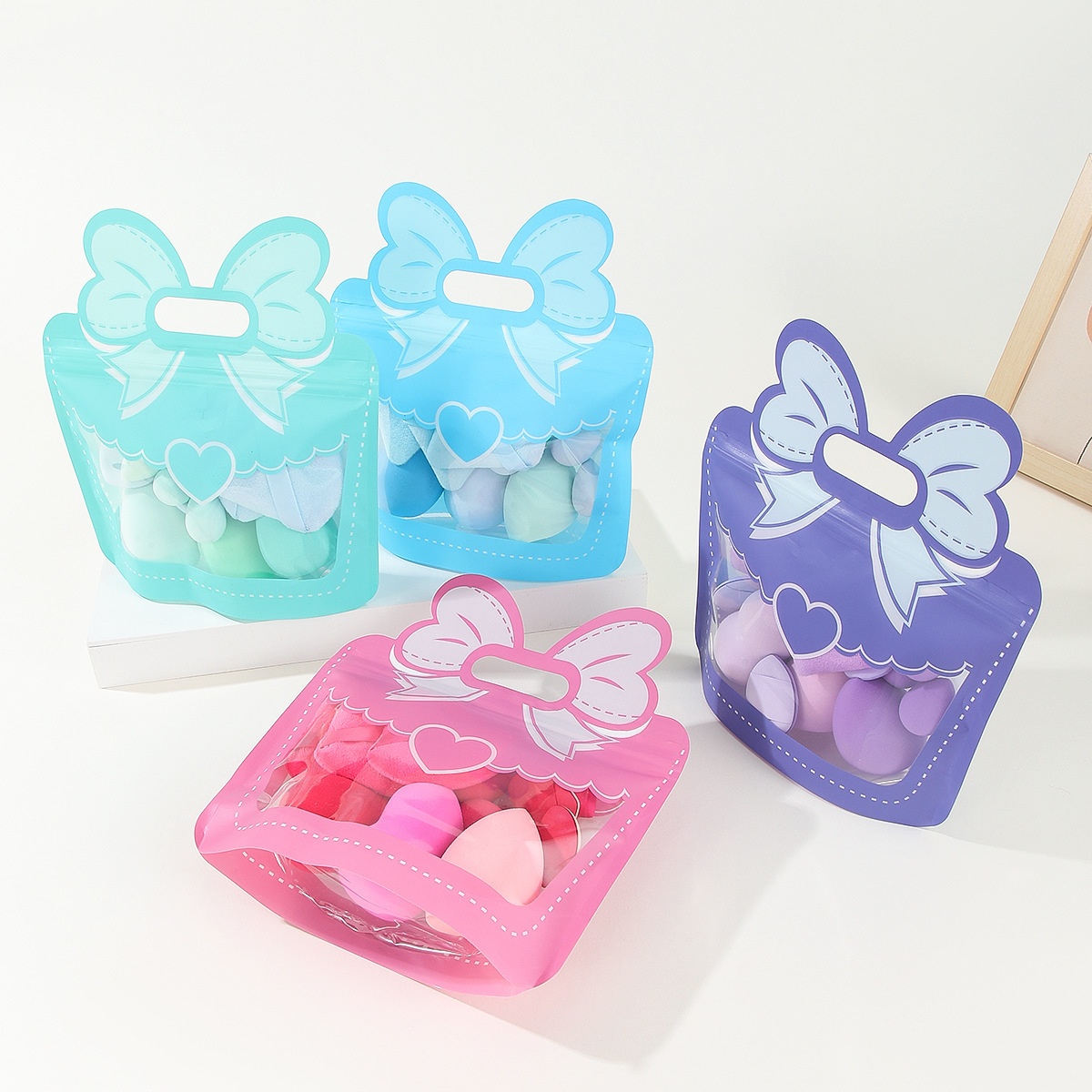 美妆蛋12个装迷你便携化妆用具套装超软气垫干湿两用不吃粉服帖详情4