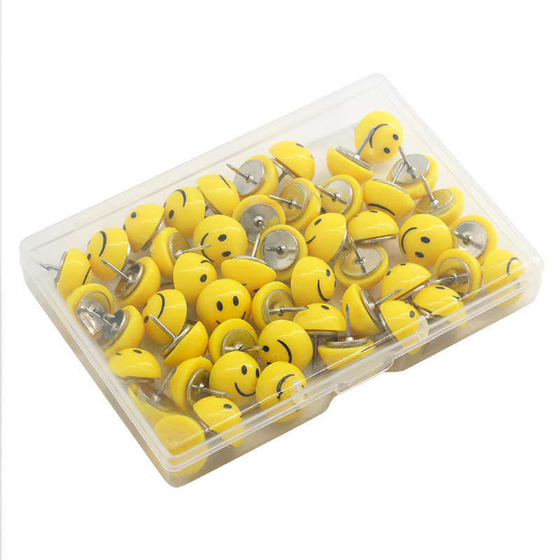 50枚搞怪微笑表情图钉绘画板软木板按钉摁钉拇指图钉DIY照片墙钉详情2