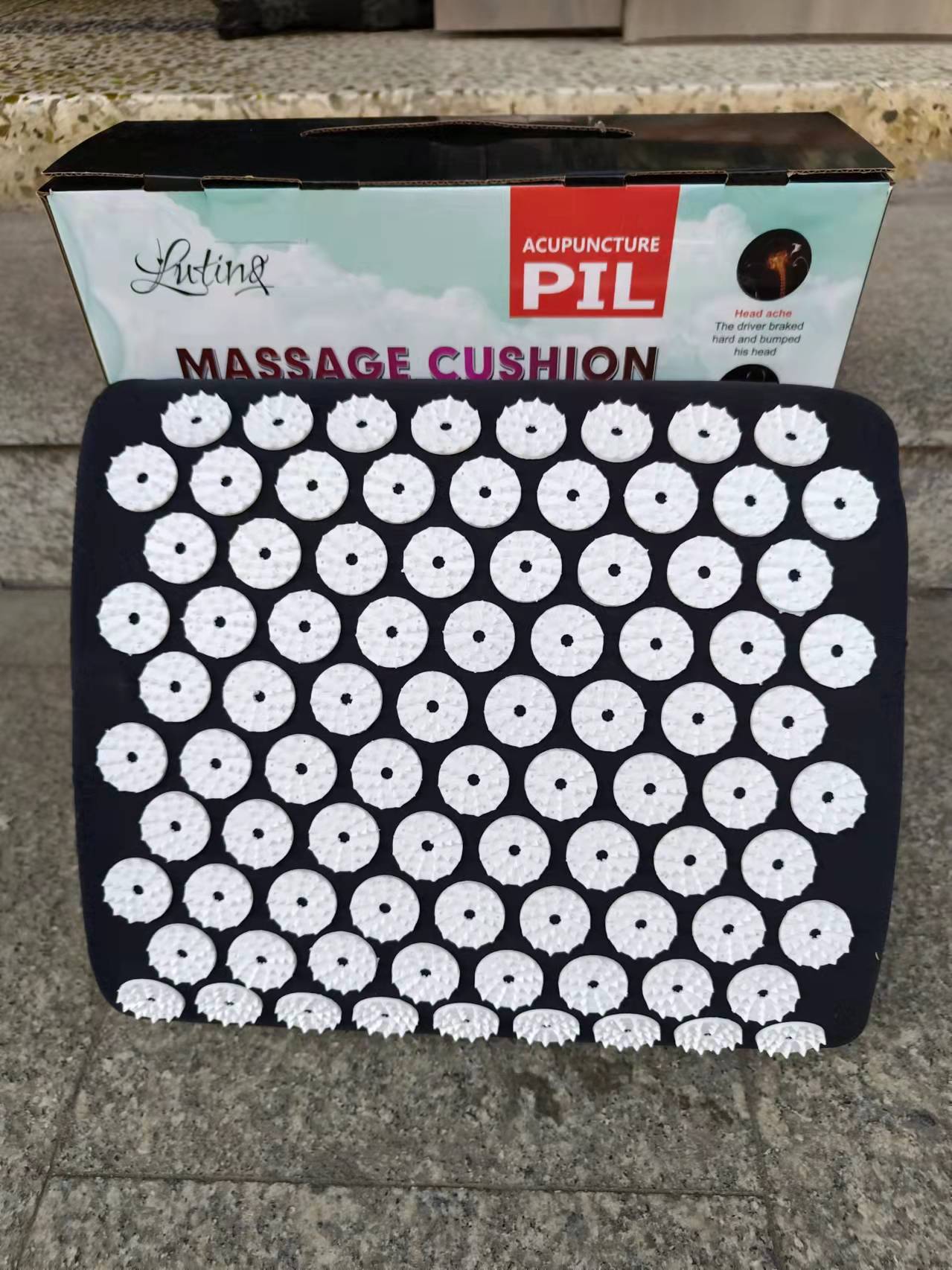 0.1源头厂家新款针刺瑜伽按摩腰靠枕腰部按摩枕针刺枕头特制穴位腰枕详情4