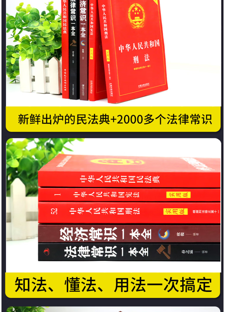 中华人民共和国民法典刑法宪法注释本完整法律常识书籍详情6