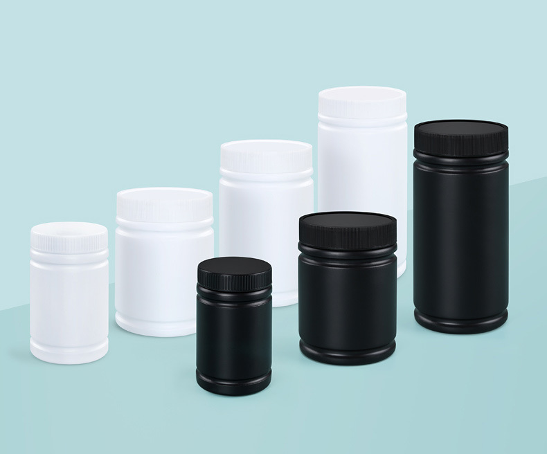 Thickened black plastic bottle 500/1000ML, bamboo joint large-mouth filling, sealed with cap to prevent leakage of solid and liquid empty bottles pic 10