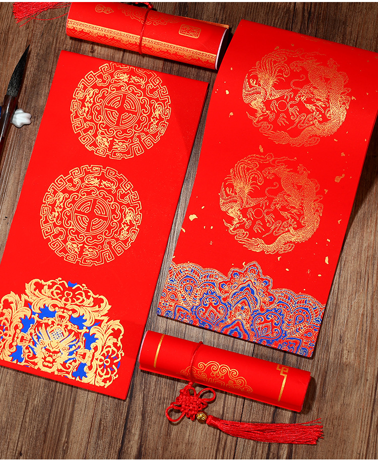 New Year couplets, Spring Festival couplets, Year of the Snake, batik Xuan paper, Wan Nian Hong couplets, blank handwritten Xuan paper couplets, Spring Festival couplets wholesale pic 15