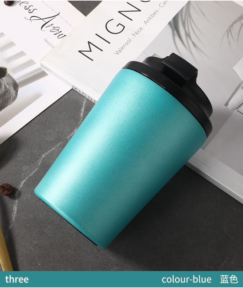 跨境真空304不锈钢咖啡杯时尚车载汽车杯随行杯保温杯可印制logo详情11