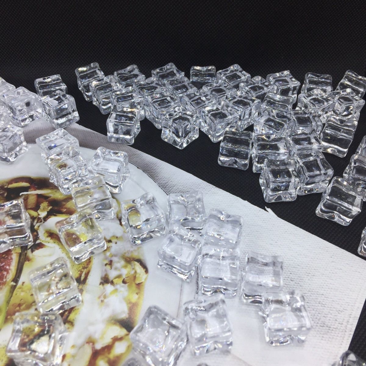 Transparent simulated square ice cubes, photography props, fake ice cubes, acrylic blocks, bar and home decoration items pic 4