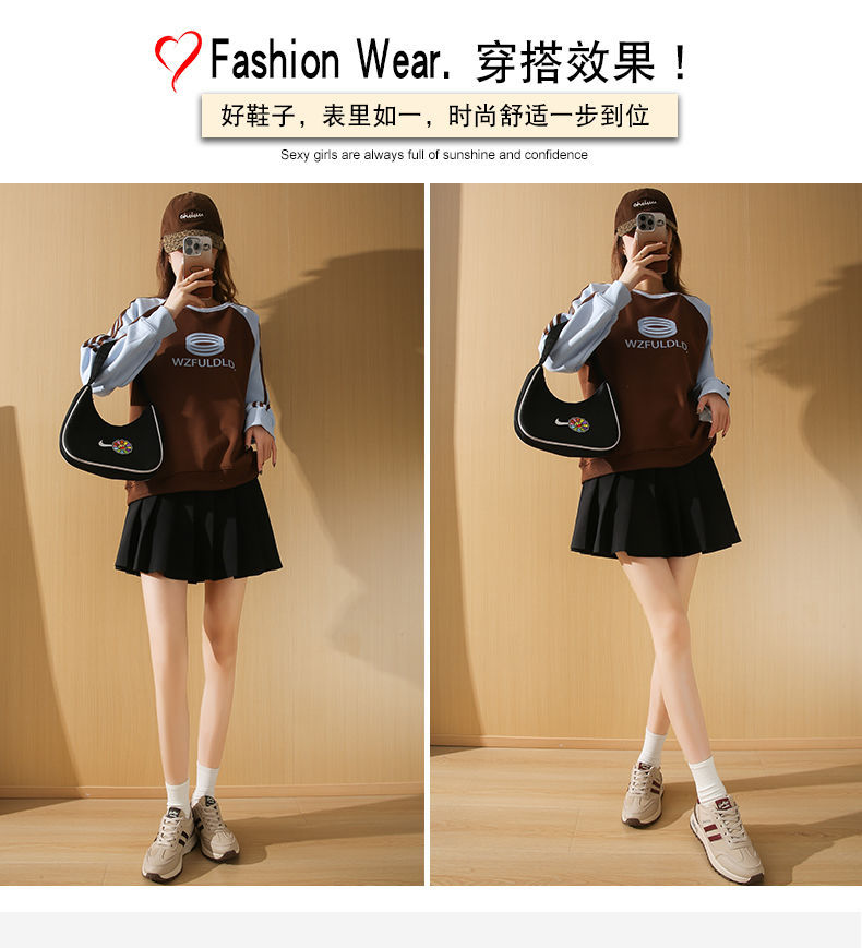 踩屎感轻便休闲运动鞋女士2025春秋季新款软底防滑皮面阿甘跑步鞋详情2