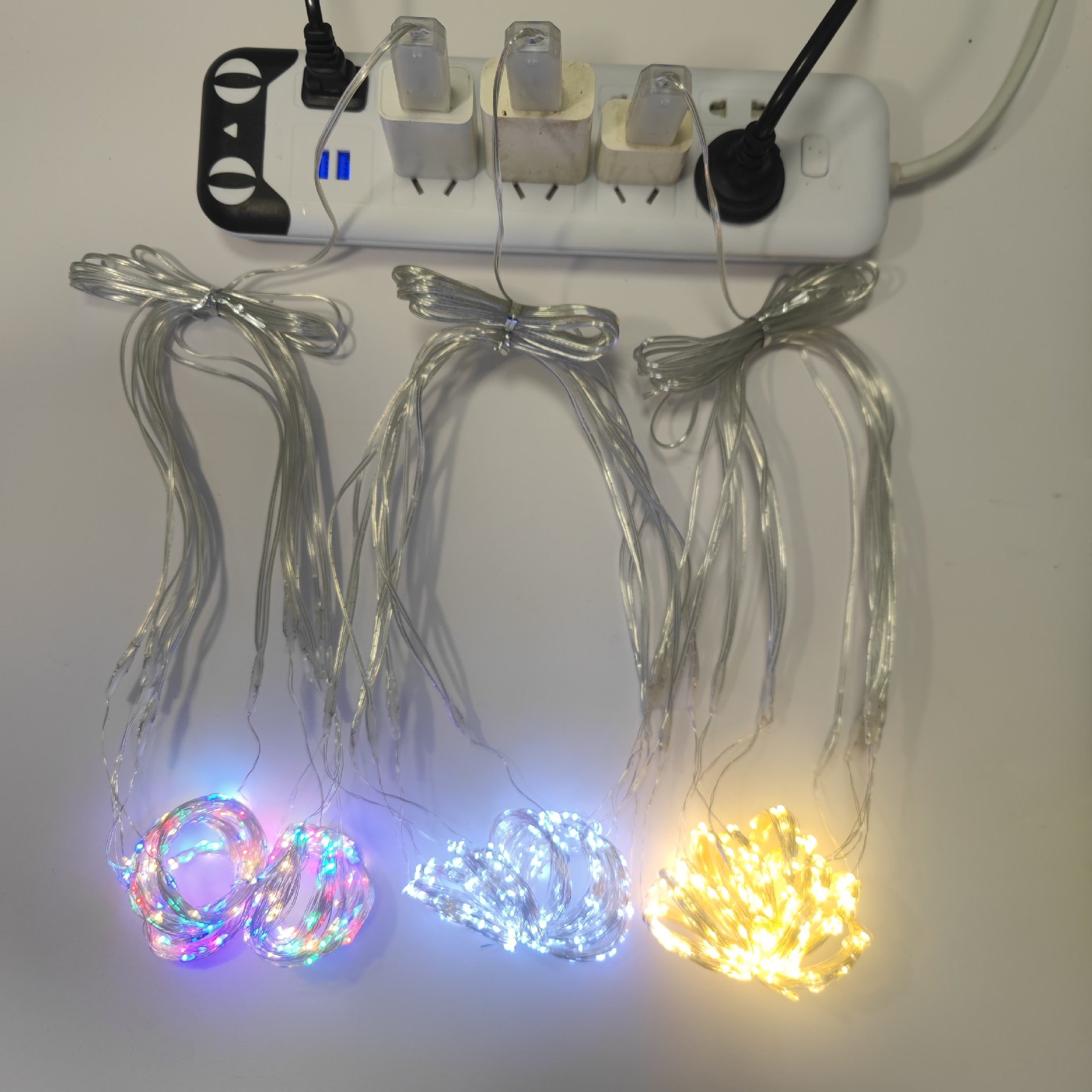 跨境亚马逊LED铜线灯窗帘灯串USB遥控3*3带挂钩圣诞婚庆卧室装饰详情5