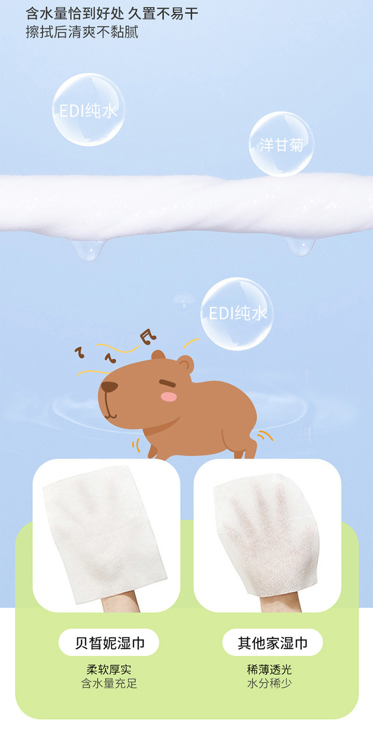 迷你mini湿巾纸婴儿手口湿巾宝宝儿童家用湿纸巾户外便携卡通清洁湿巾详情8