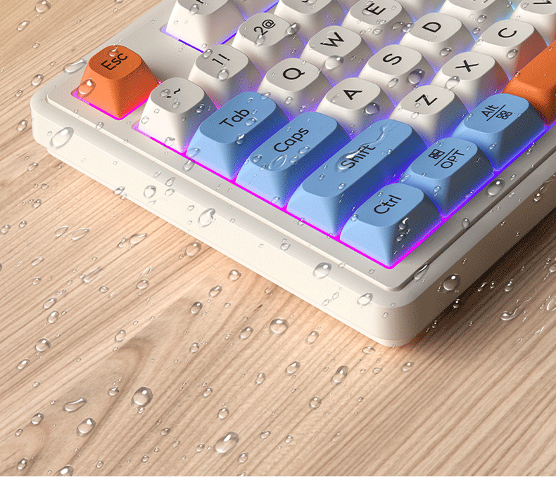 Wolf Path L98 Wired RGB high appearance level three-mode keyboard for competitive gaming, office typing, wireless membrane silent keyboard pic 25