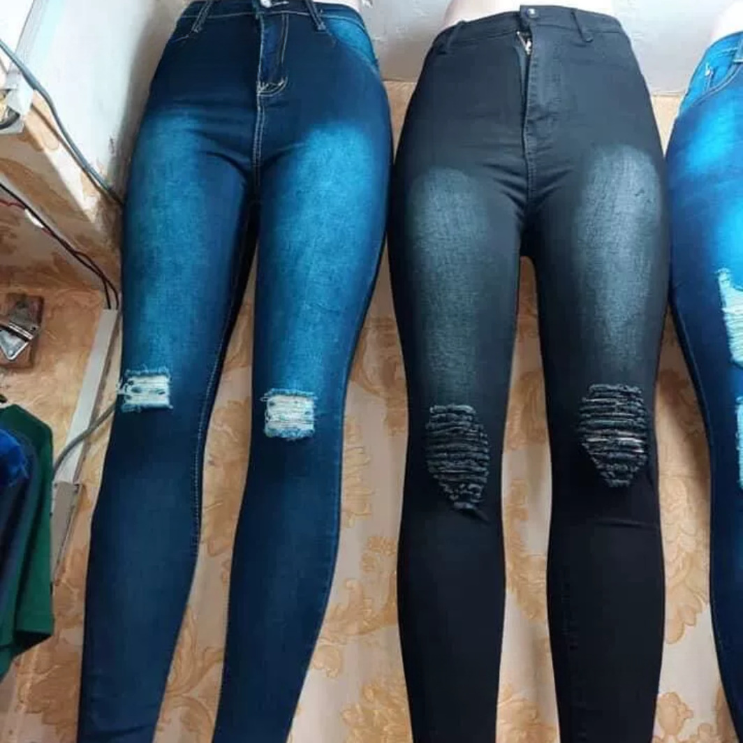 女士牛仔长裤外贸提臀修身弹力小脚裤批发Ladies skinny jeans详情7