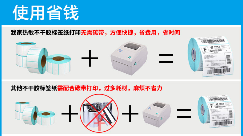 三防热敏纸不干胶标签条码纸100*100*150 80 6040E邮宝热敏打印纸详情9