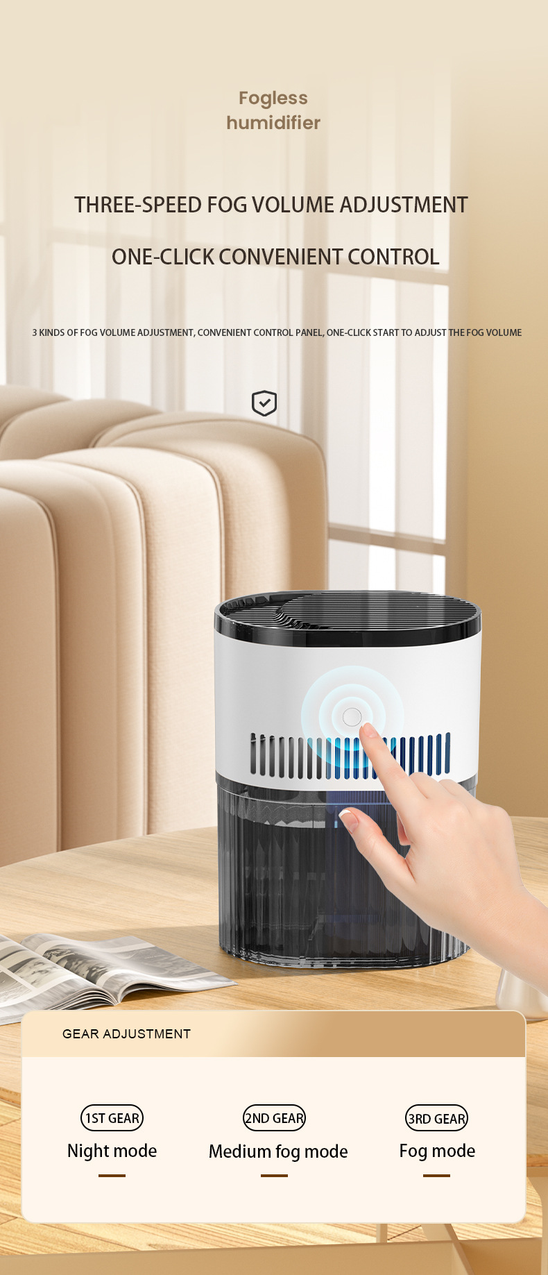 [跨境]USB无雾加湿器空调房大容量上加水蒸发式增湿器厂家批发详情12