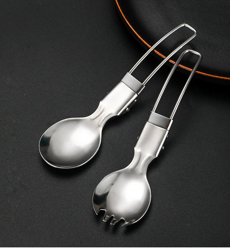 亚马逊304不锈钢折叠餐具套装刀叉勺筷子旅行便携式野餐跨境餐具详情17