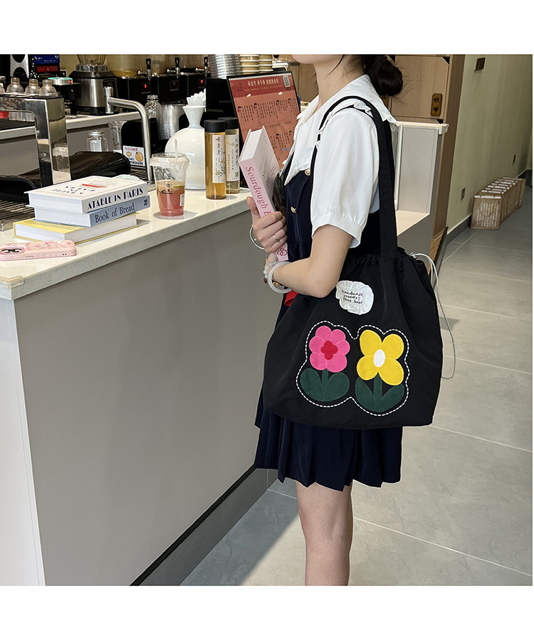 春夏新款小花布包潮流刺绣花朵托特包时尚2025ins 风包女上班通勤详情31