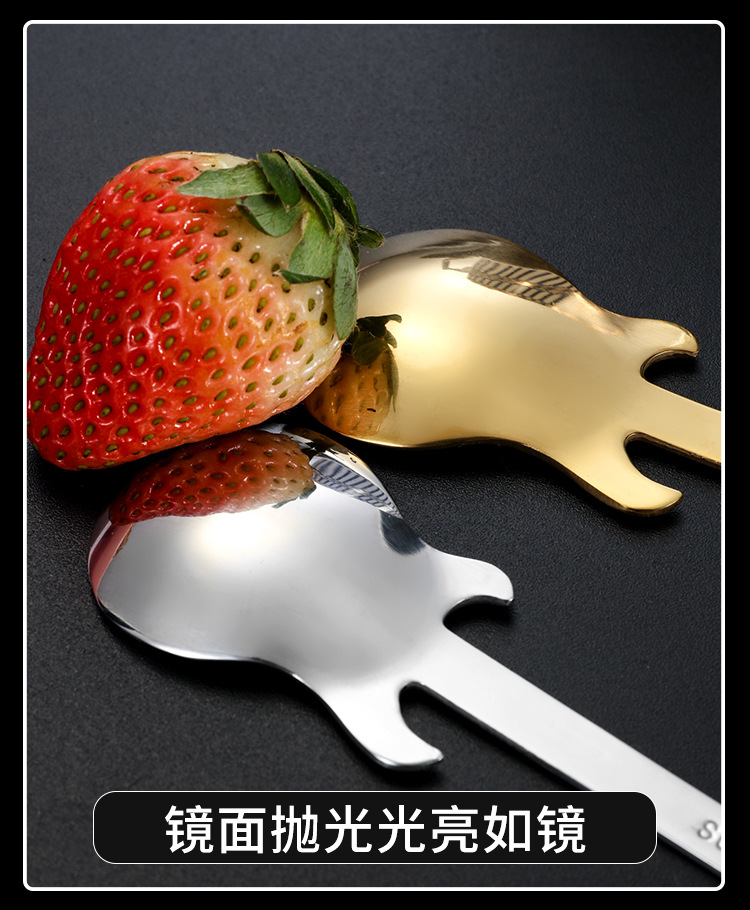 304不锈钢勺子吉他勺 咖啡搅拌勺冰吧勺音乐吧勺子马克杯勺详情10