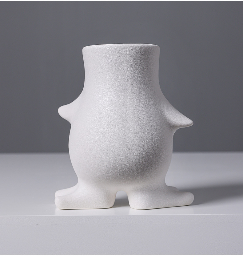 2025 Creative Penguin Ceramic Vase, Cute Cream-style living Room Desk Decoration, Fresh Flower Hydroponic Vase pic 9