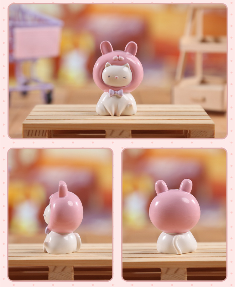 Creative and cute two-cartoon desktop ornaments for my cat, birthday gifts, blind boxes, figurines wholesale, healing and adorable beads pic 12