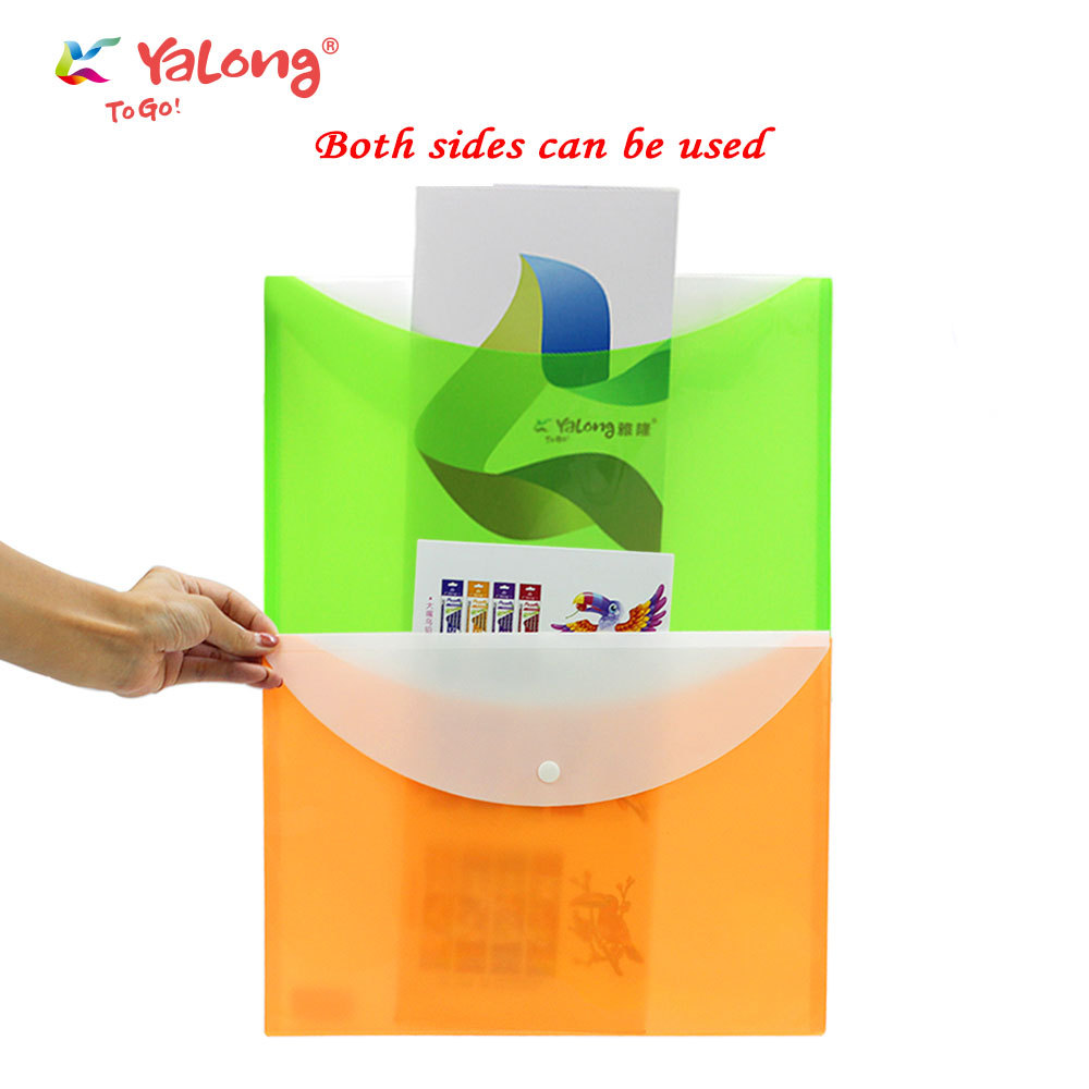 Yalong Cross-border Practical A4 double-sided double-layer 4-color 16C file bag folder Office supplies file bag pic 4