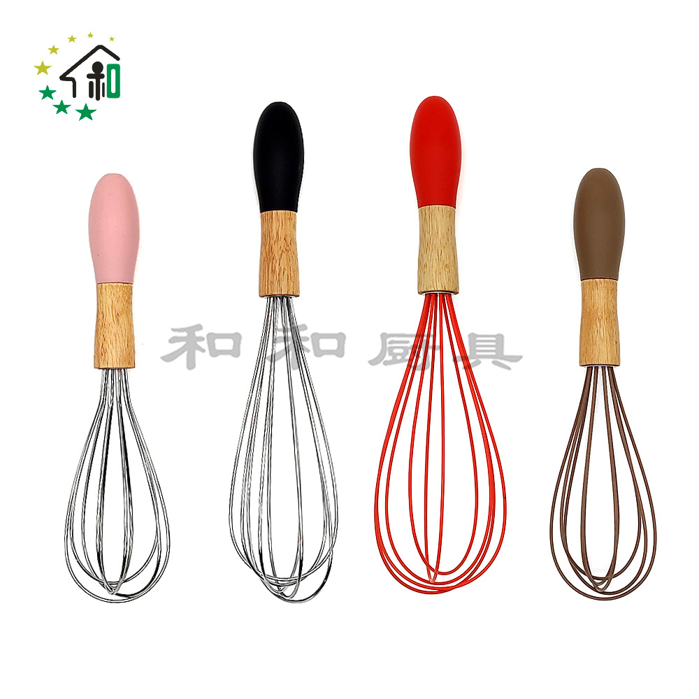 12寸手持式黑色硅胶打蛋器 Egg beater 小号鸡蛋搅拌器奶油打发器详情3