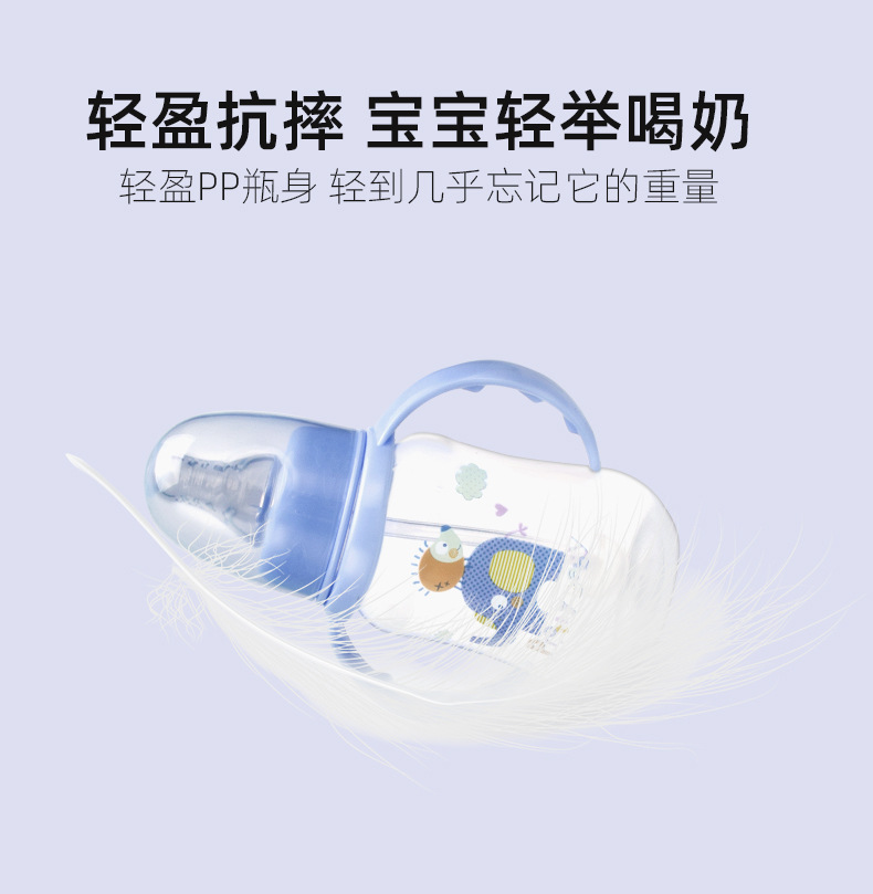 婴儿卡通学饮杯宝宝喝奶吸管杯带手柄防呛耐摔新生儿奶瓶母婴用品详情14