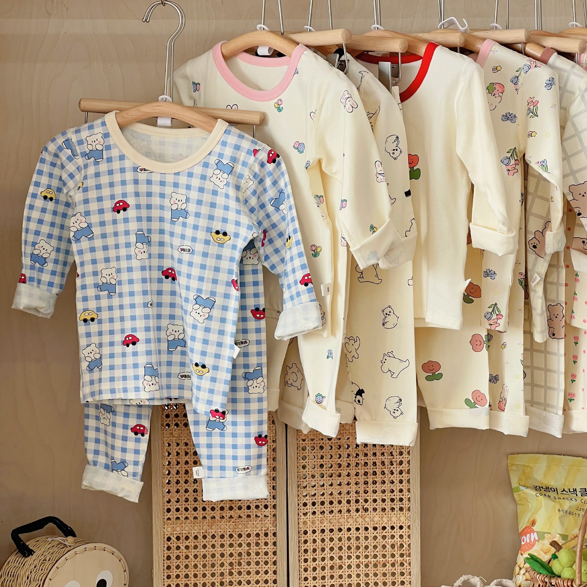 A类纯棉男女童宝宝秋季家居服内衣套装韩版无感印花睡衣秋衣秋裤详情22