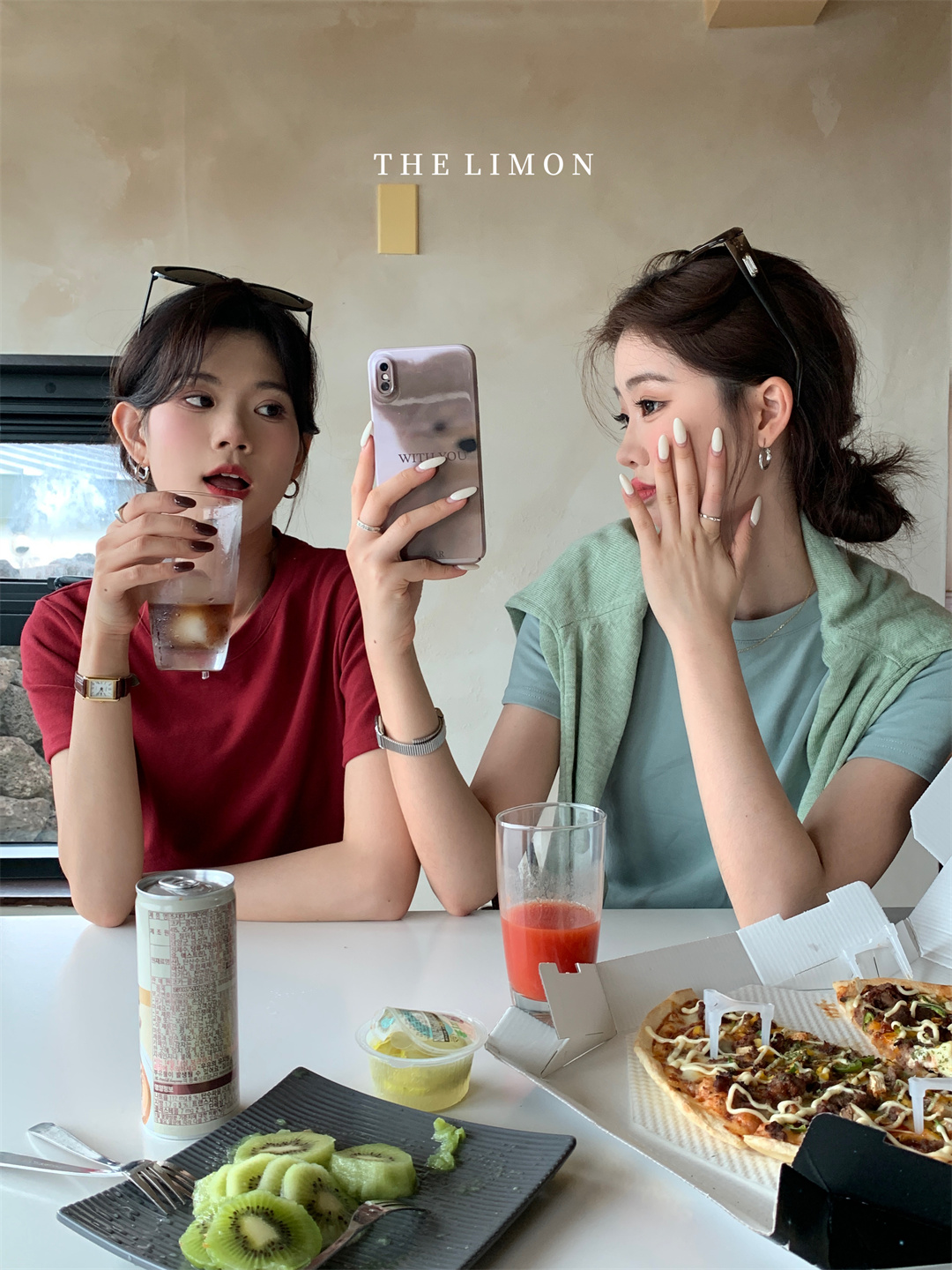 THE LEMON柠檬绿茶正肩磨毛短袖t恤女2024秋季新款百搭上衣打底衫详情17