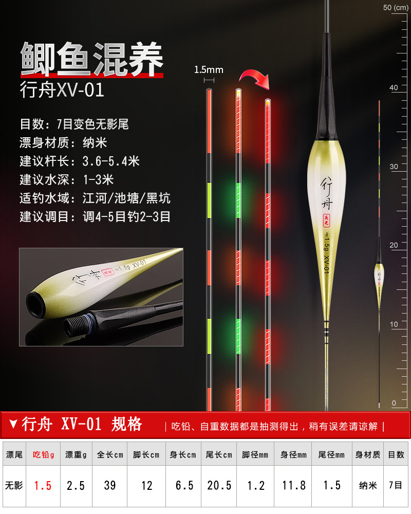 Luminous float bite hook color-changing float large object electronic float night fishing carp float super bright intelligent alarm fishing gear hard tail pic 40