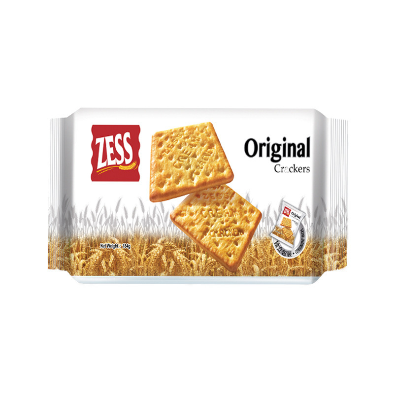 Wholesale of Malaysian imported ZESS brand bagged soda crackers as afternoon tea snacks 192gTJ pic 2