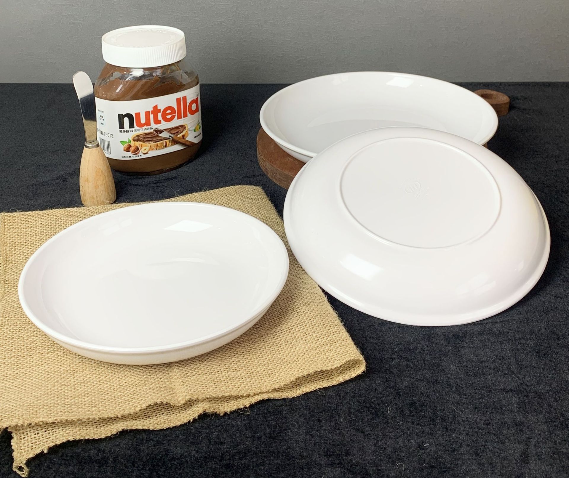 白色盘子密胺餐具圆盘平盘密胺餐盘商用快餐盘圆形西餐盘圆碟批发详情26